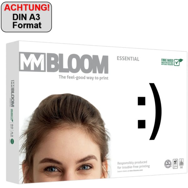 Mm bloom Kopierpapier Essential A3 80g 500Bl