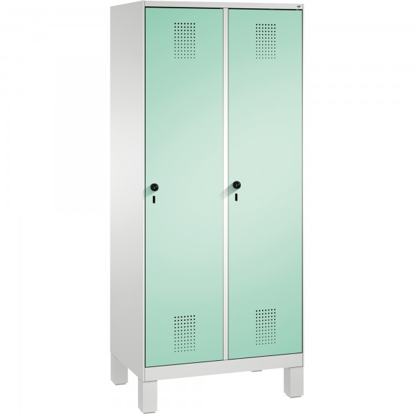 C+P Umkleidespind 4901022S10142 Füße 2Abteile B800mm lgr/lgn