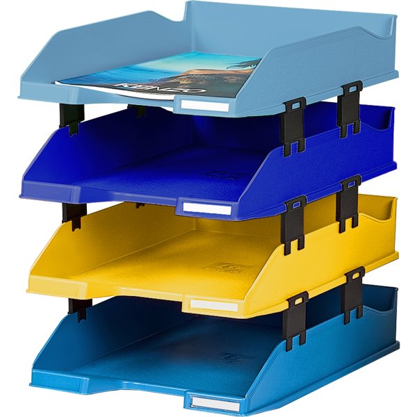 Exacompta Briefablage COMBO MIDI BeeBlue A4+ sort 4St.