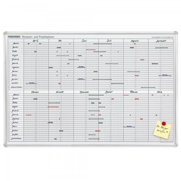 Franken Jahresplaner JK710 90x60cm 12Monate weiß