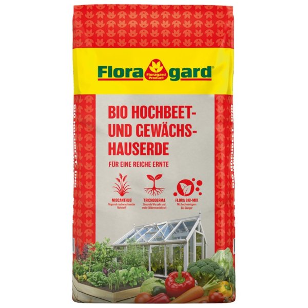 Floragard Gartenerde Hochbeet & Gewächshaus 60l