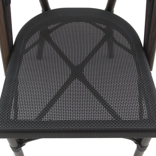 FEROS Stuhl Paris Alu Kunststoff wenge/schwarz 2St