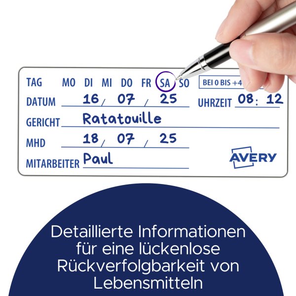 Avery Zweckform Probenetikett 98x40 300St abl bl/ws