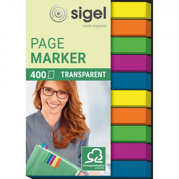 SIGEL Haftmarker HN617 6x50mm sortiert 400 St./Pack.