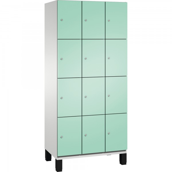 C+P Fächerschrank 4510330S10018 Füße 12Fächer B900mm lgr/lgn