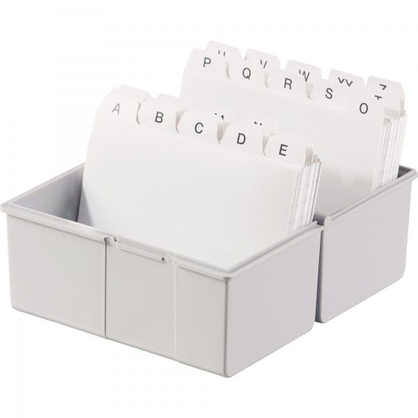 HAN Karteikasten 977-11 DIN A7 quer max. 300Karten PS lichtgrau