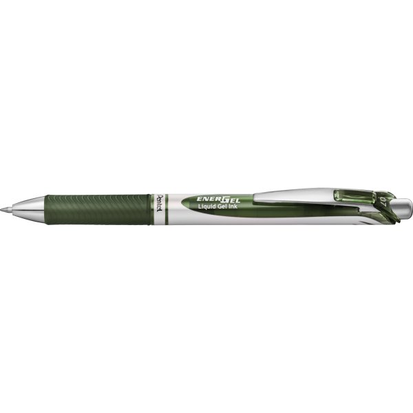 Pentel Gelroller EnerGel 0,35mm Druckmechanik olivgrün