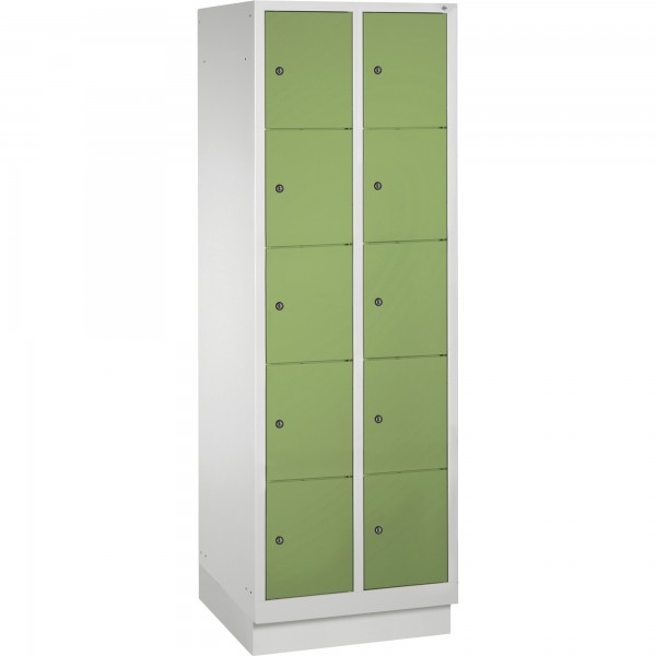 C+P Fächerschrank 8020205S10018 m. Sockel 10Fächer lgr/rgn