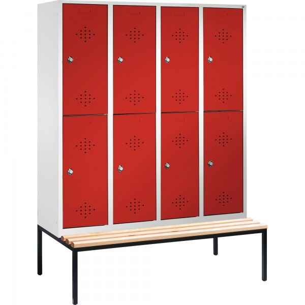 C+P Doppelspind 835042S10068 Sitzbank 8Fächer B1590mm lgr/rrt