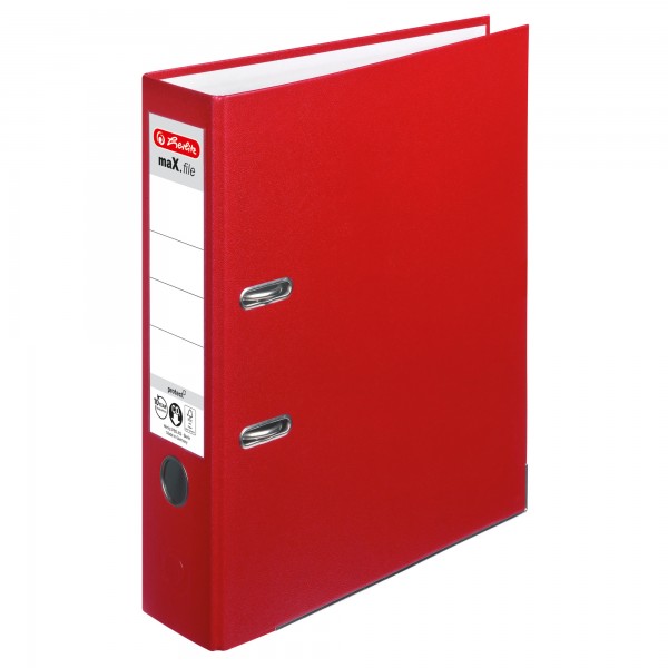 Herlitz Ordner maX.file protect 5480306 DIN A4 80mm PP rot