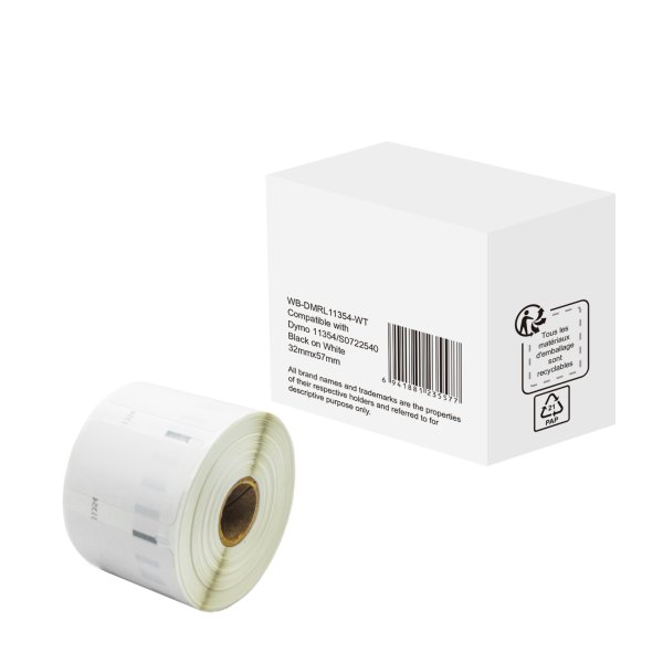 Etikett wie Dymo S0722540 32x57mm sw auf ws 1000St