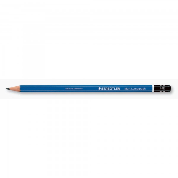 STAEDTLER Bleistift Mars Lumograph 100-HB 17,5cm HB Schaft blau