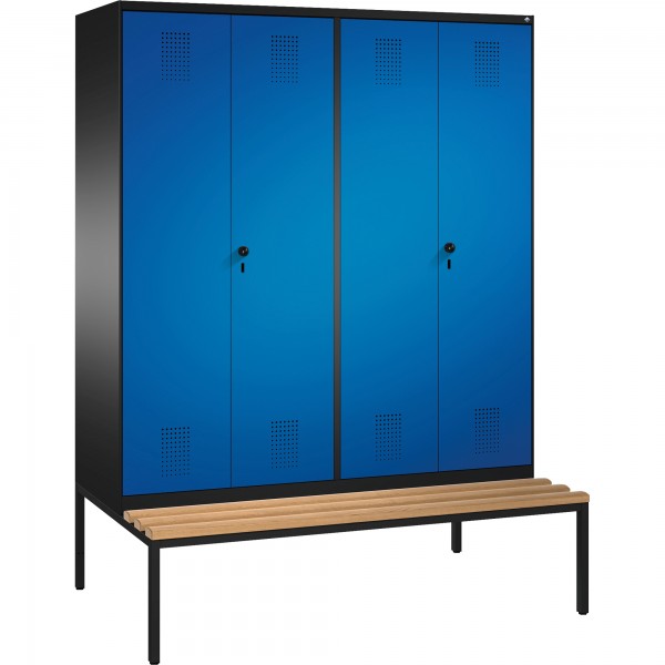 C+P Doppelspind 4905242S10037 Sitzbank 4Abteile B1600mm sgr/ebl