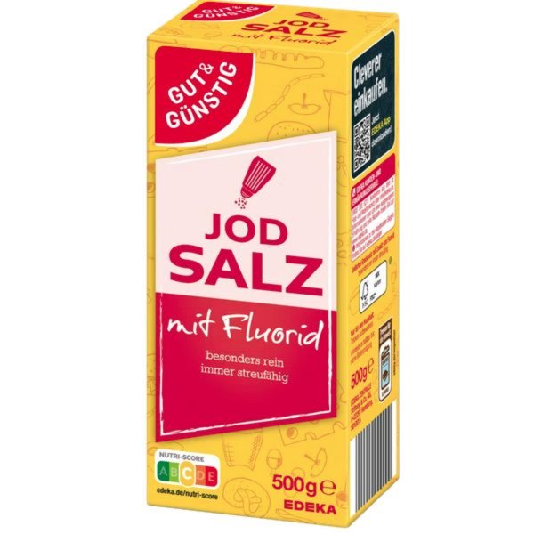 Gut & günstig Jodsalz+Fluorid 500g