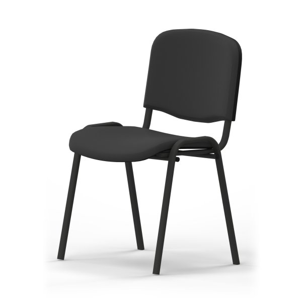 Nowy Styl Besucherstuhl ISO 4Fuß gepolstert sw/sw