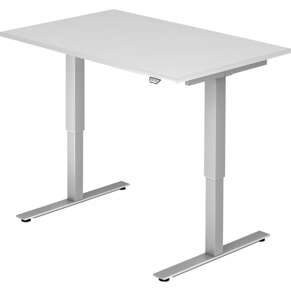 Hammerbacher Schreibtisch VXMST12/W/S 120x80cm weiß