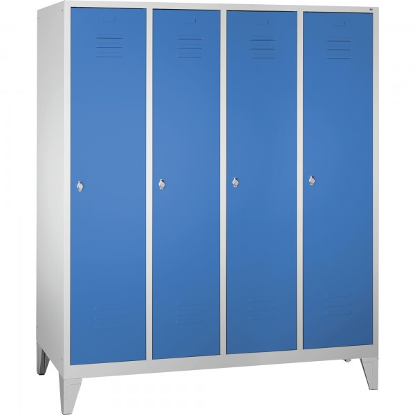 C+P Umkleidespind 801042S10013 Füße 4Abteile B1590mm lgr/lbl