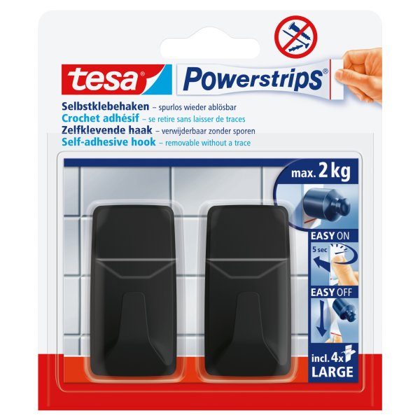 tesa Haken Powerstrips Large 58279-00000 sw 2St