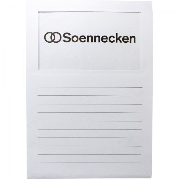 Soennecken Sichtmappe 1630 DIN A4 weiß 100 St./Pack.