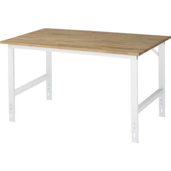RAU Arbeitstisch 1500x1000 H760-1080 B-Platte 25mm l.gr