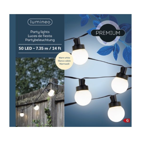 LUMINEO Lichterkette 50LEDs 3x735cm Outdoor