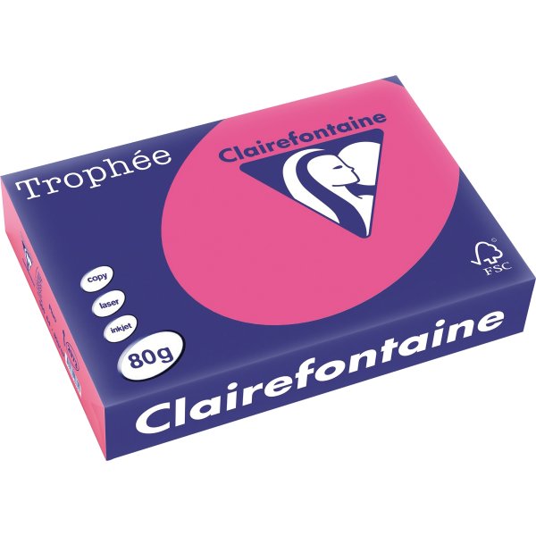 Clairefontaine Kopierpapier 2973C A4 80g neonrosa 500Bl.