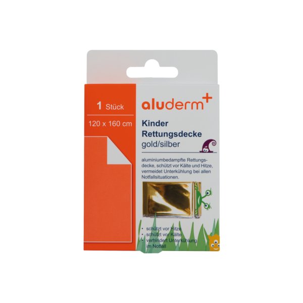 aluderm Rettungsdecke Kinder +Box 120x160cm go/si