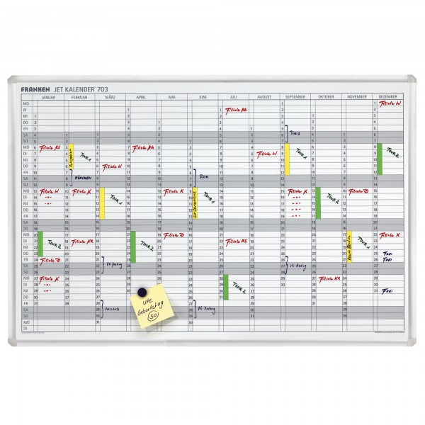 Franken Jahresplaner JetKalender JK703 90x60cm 12Monate weiß