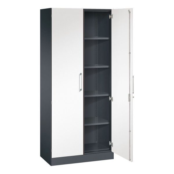 C+P Aktenschrank 1980x800x435mm sgr/rws