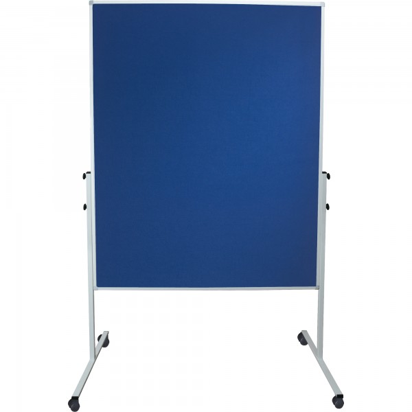 Soennecken Moderationswand 4867 120x150cm Filz blau inkl. Rollen