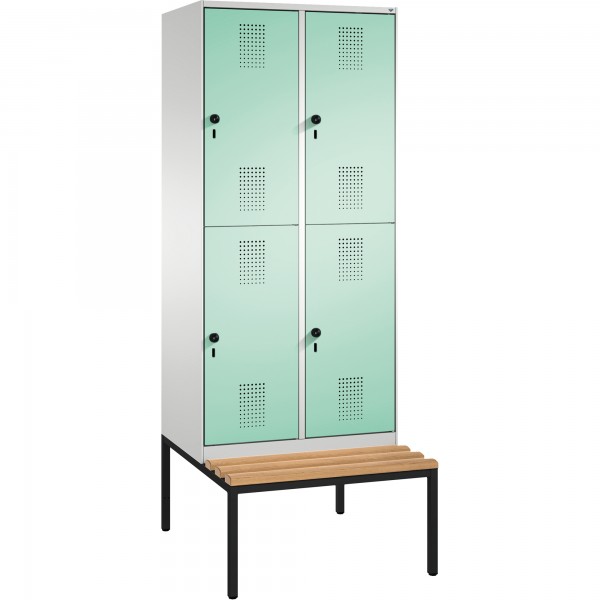 C+P Doppelstockspind 4935022S10009 Sitzbank 4Fächer B800mm lgr/lgn