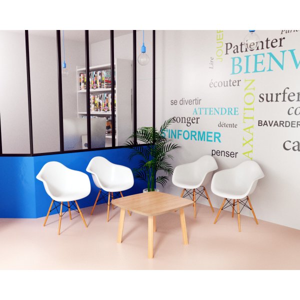 Paperflow Beistelltisch Woody 60x60cm bu/bu