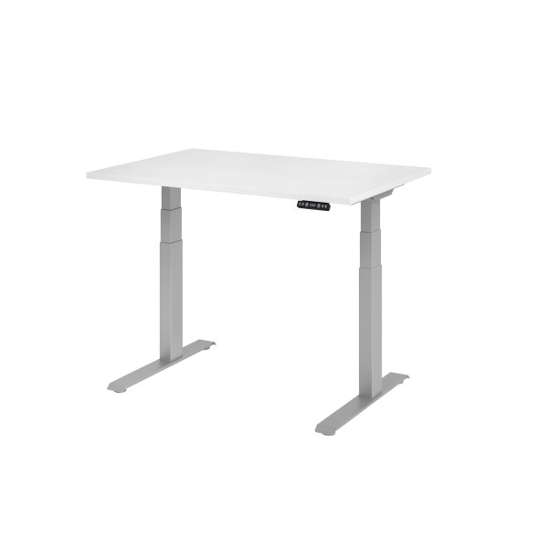 Hammerbacher Schreibtisch el 120x80cm si/weiß