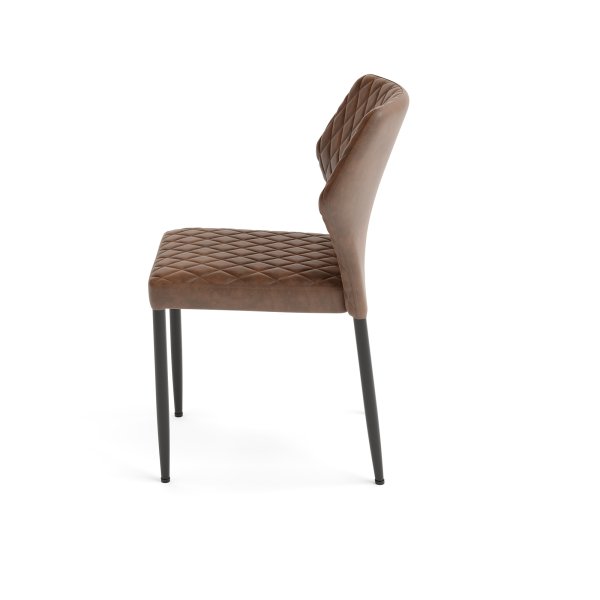 FEROS Stapelstuhl Louis Kunstleder cognac 4St