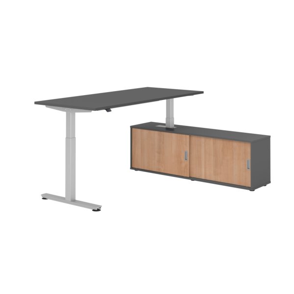 Hammerbacher Sitz-Steh-Kombi 180x80cm gp/si/gp/nu