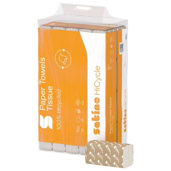 Satino Papierhandt. HiCycle 24x23cm 2lg V-Falz 4000Bl