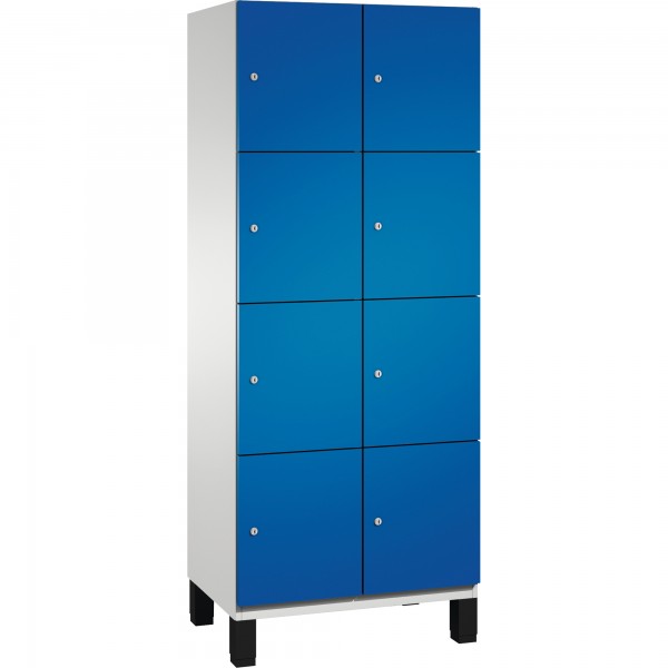 C+P Fächerschrank 4510322S10019 Füße 8Fächer B800mm lgr/ebl