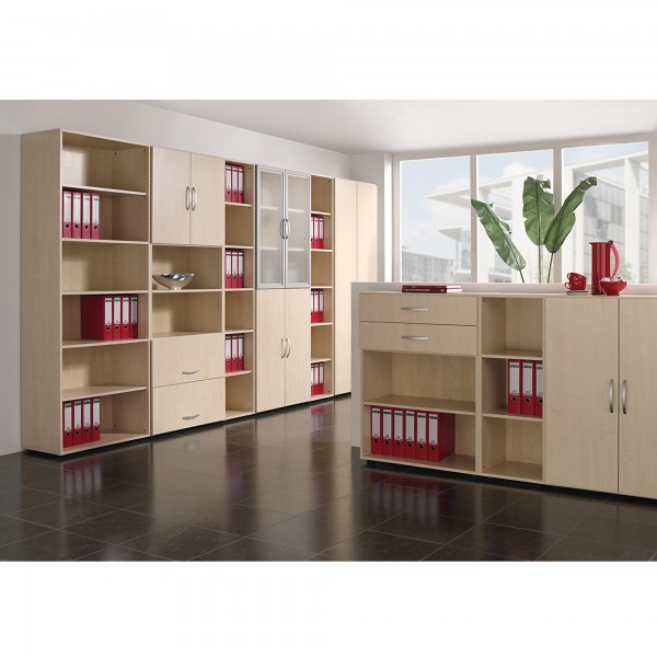 Geramöbel Flügeltürenschrank Flex S-383102-WW 3OH 80x42x110,4cm ws