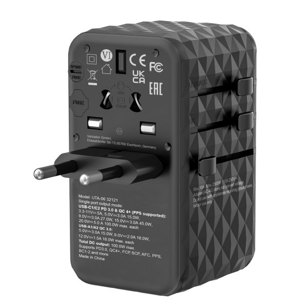 Verbatim Ladegerät Universal Travel 100W