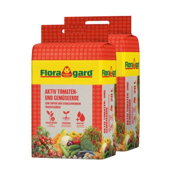 Floragard Gartenerde Aktiv Tomaten & Gemüse 2x20l