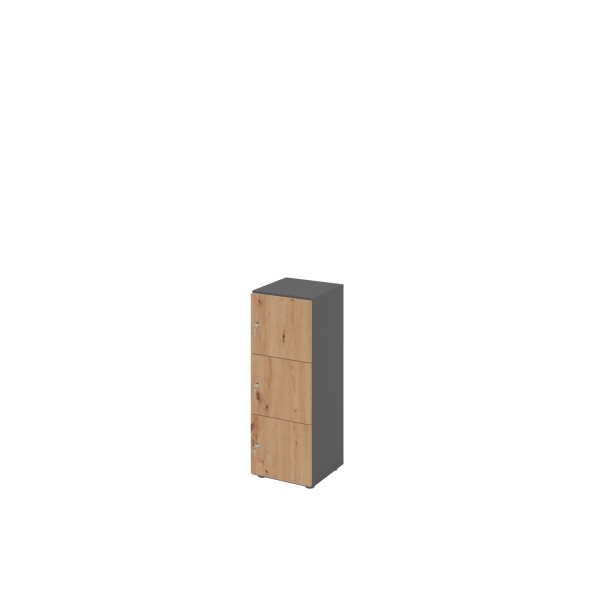 Hammerbacher Schliessfach- Schrank 3OH 3xDS gp/a.ei