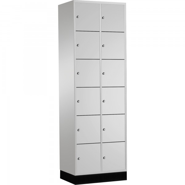 C+P Schließf.schrank 8670201S10011 12Fächer 1950x620x500mm lgr/lgr