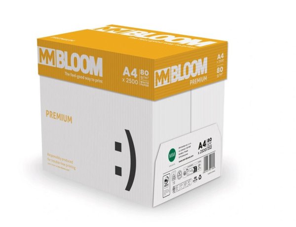 Kopierpapier MM Bloom Premium A4 80gr. 2.500 Blatt ungeriest