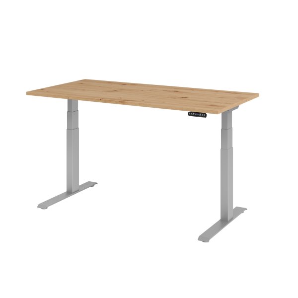 Hammerbacher Schreibtisch el 160x80cm si/asteiche