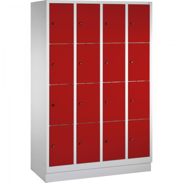 C+P Fächerschrank 8020404S10008 Sockel 16Fächer B1190mm lgr/rrt