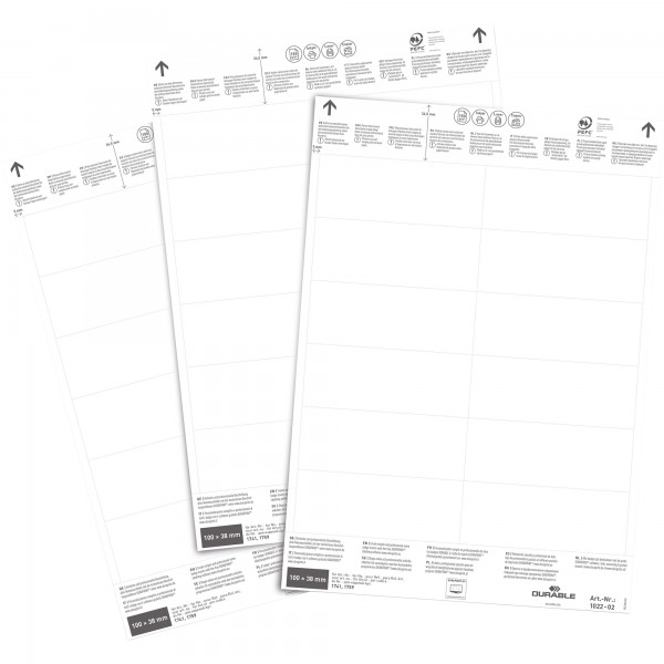 DURABLE Einsteckschild 102202 Logistiktaschen 100x38mm 240St.