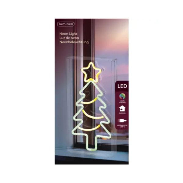Lumineo Schild LED 4,7x15x30cm bunt