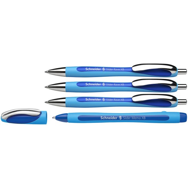 Schneider Kugelschreiberset Slider Rave bl 3+1Memo