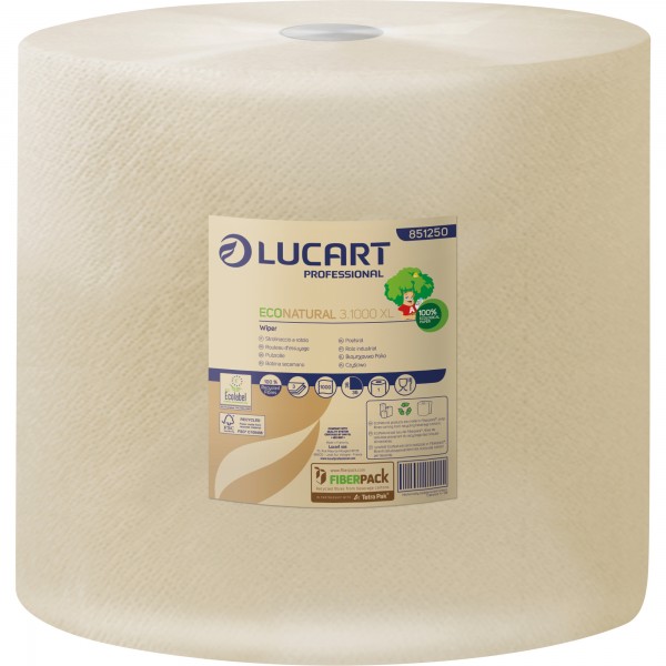 Eco Natural Putztuchrolle 851250 3lagig 36x36cm 1.000Blatt