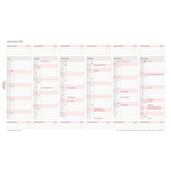 Chronoplan Jahresplan 50274 148,5x210mm 1W/2S